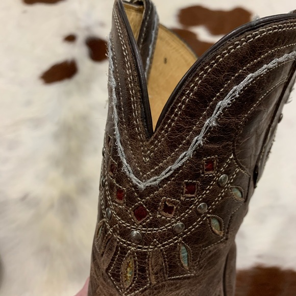 TONY LAMA • Leather Boots “Chocolate Rancho” - Picture 10 of 16